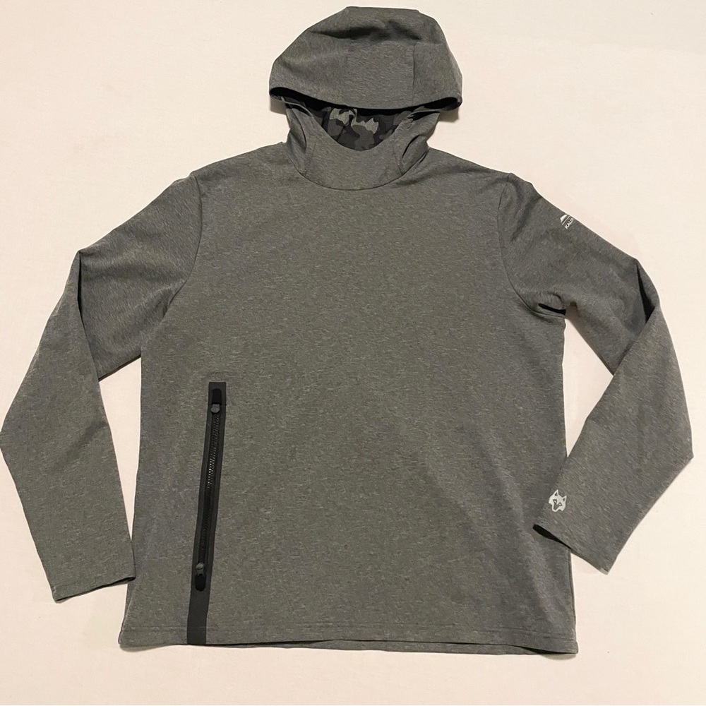 Greyson Kauri Cliffs Crossover Hoodie Heather Gray XL Camo Lining Golf Pullover